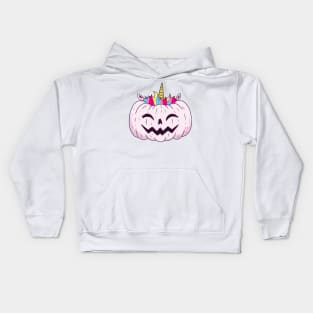 Pumpkin unicorn Halloween gift Kids Hoodie